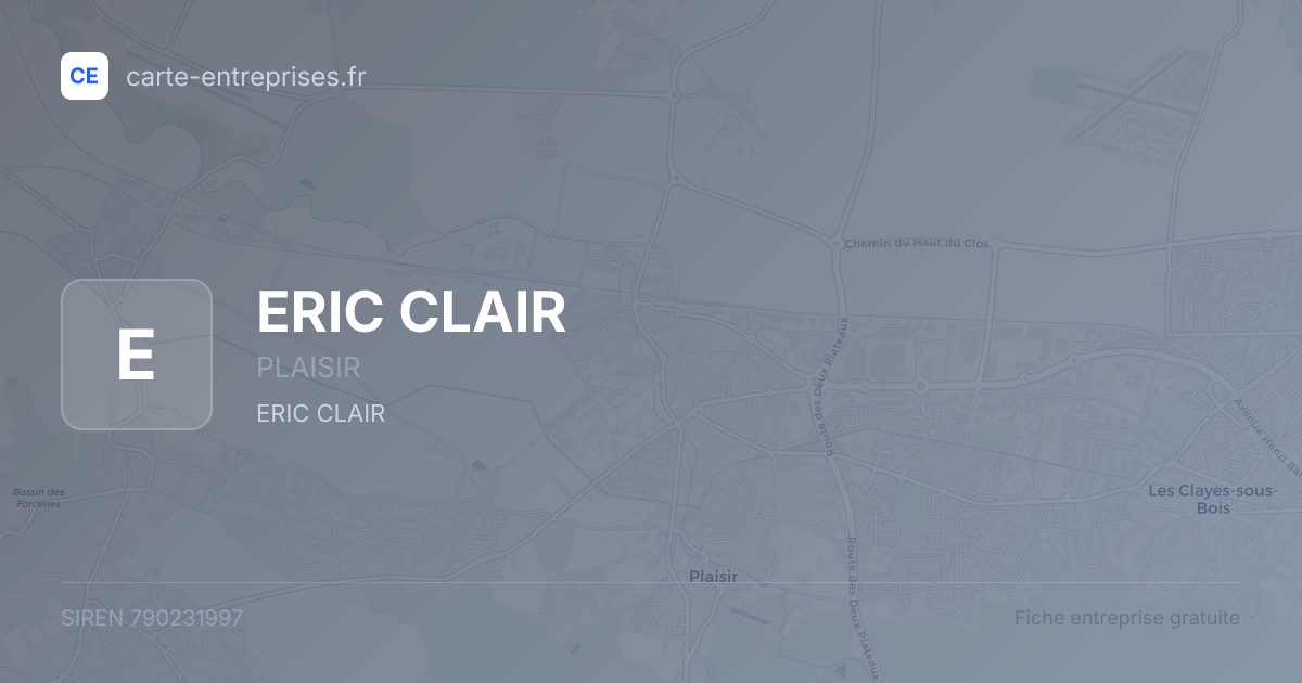 ERIC CLAIR — 790231997 — fiche entreprise