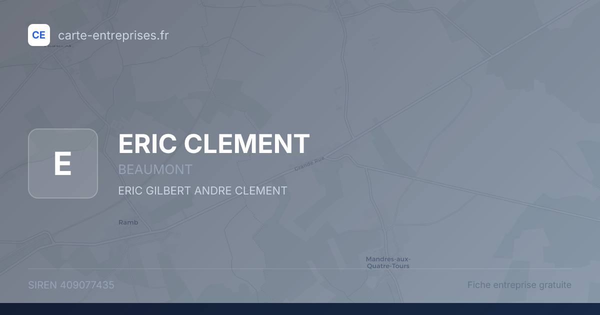 ERIC CLEMENT — 409077435 — fiche entreprise