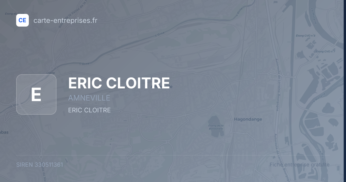 ERIC CLOITRE — 330511361 — fiche entreprise