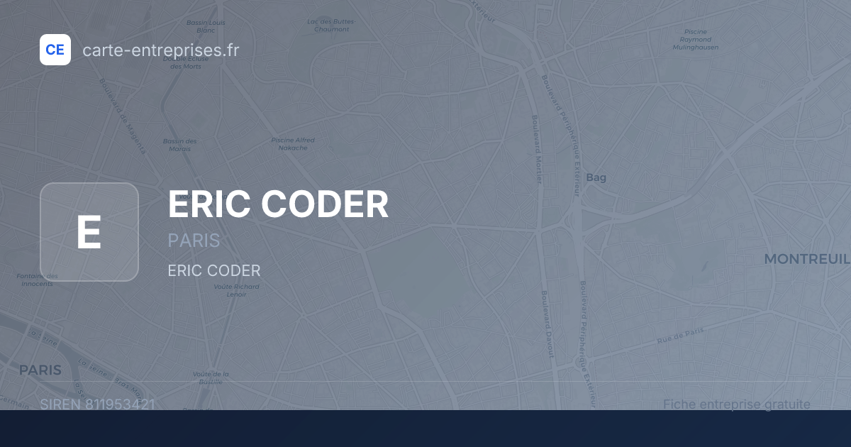 ERIC CODER — 811953421 — fiche entreprise