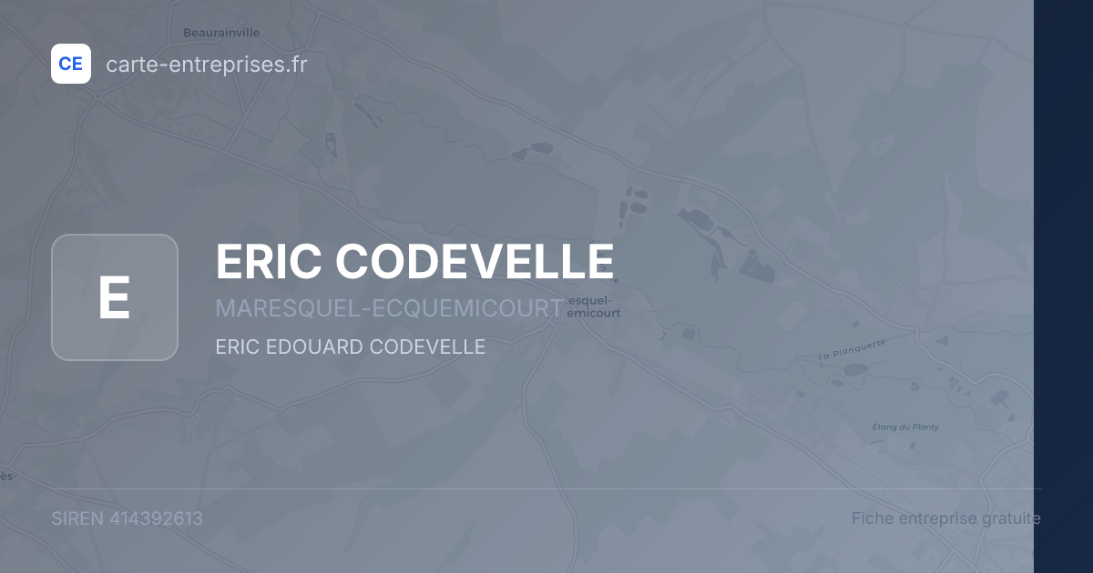 ERIC CODEVELLE — 414392613 — fiche entreprise