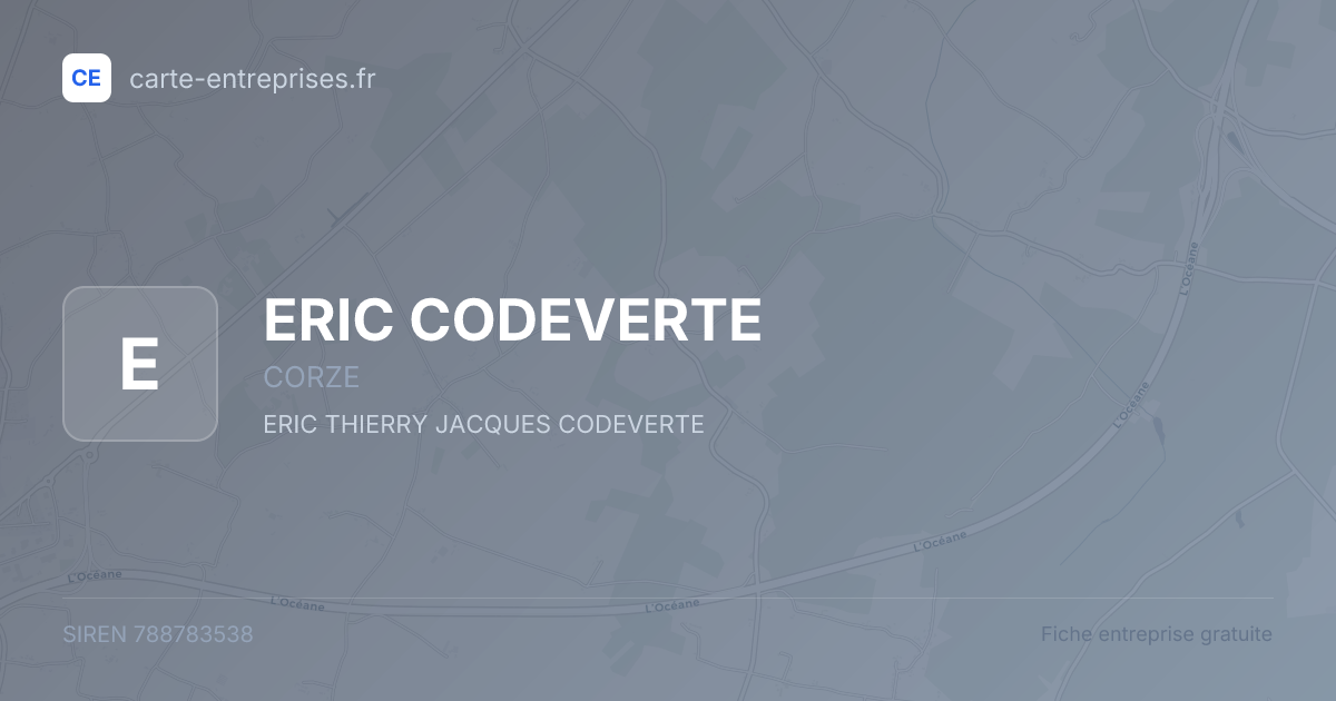 ERIC CODEVERTE — 788783538 — fiche entreprise