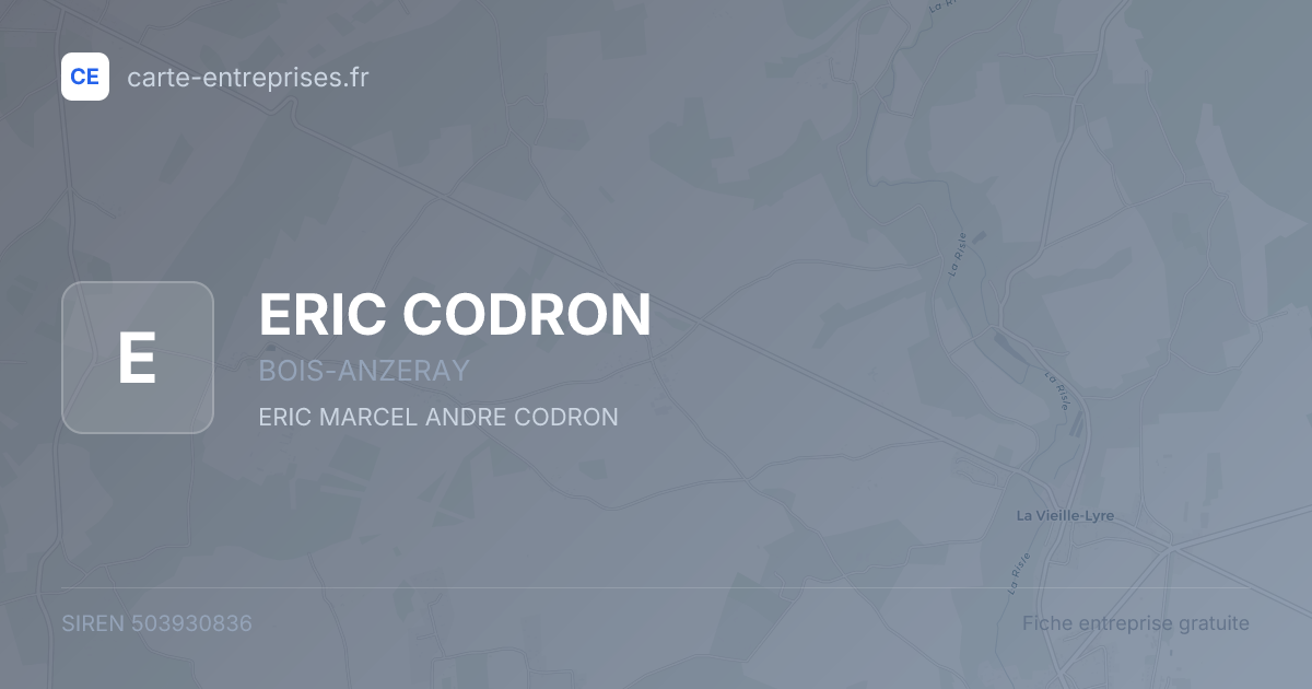 ERIC CODRON — 503930836 — fiche entreprise