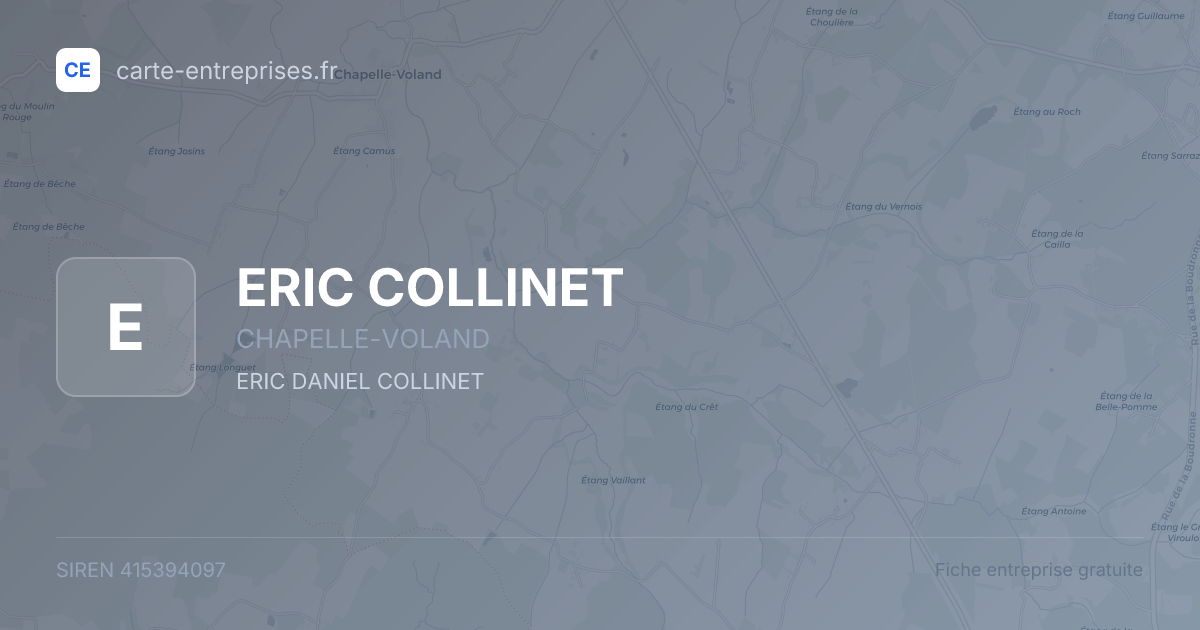 ERIC COLLINET — 415394097 — fiche entreprise