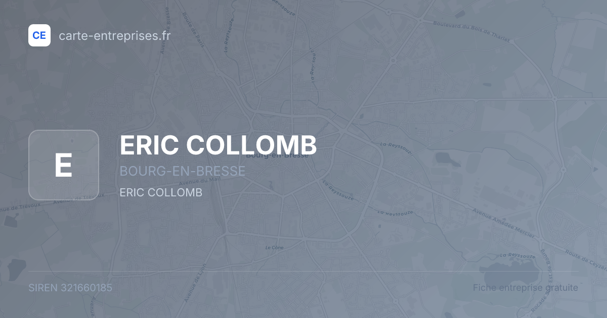 ERIC COLLOMB — 321660185 — fiche entreprise