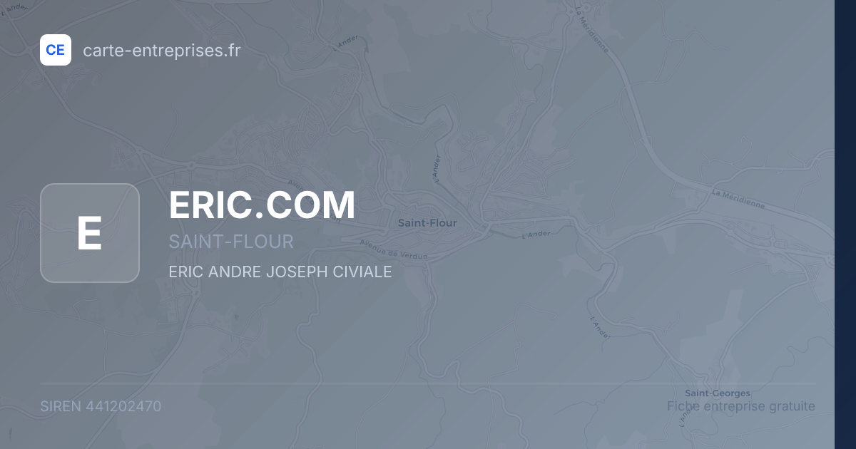 ERIC.COM — 441202470 — fiche entreprise