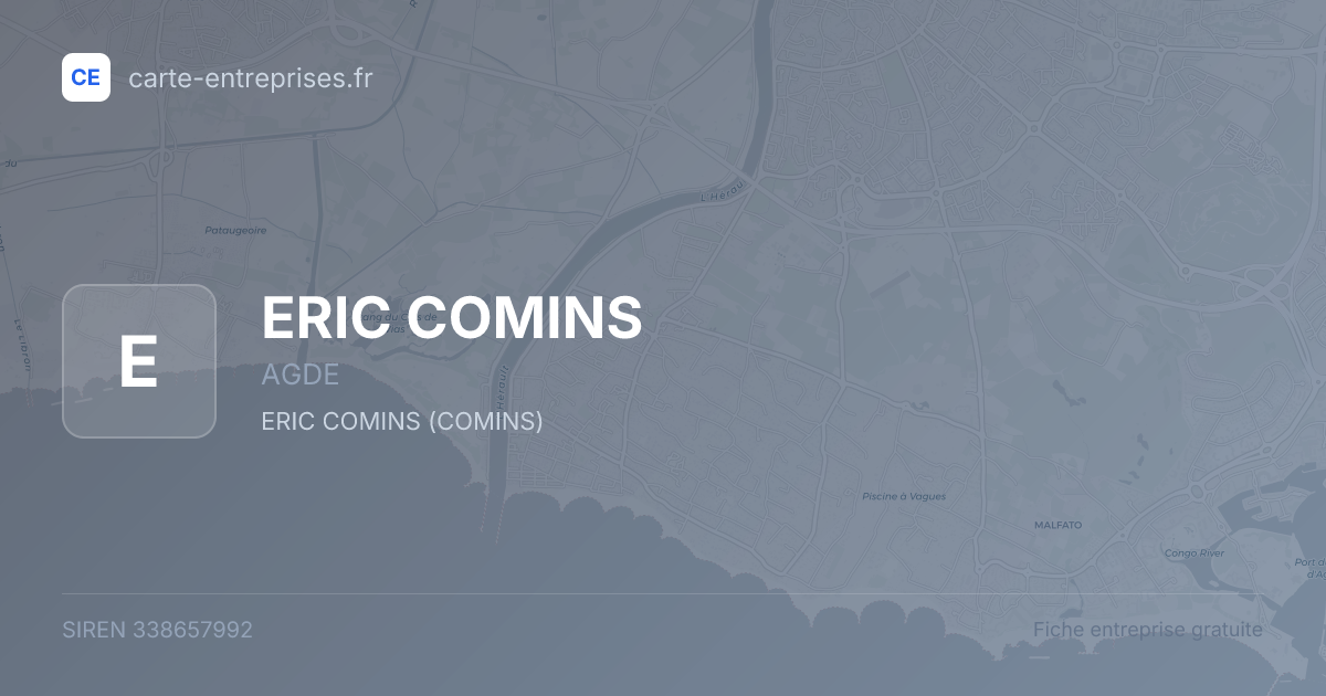 ERIC COMINS — 338657992 — fiche entreprise