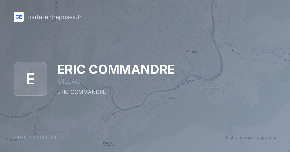 ERIC COMMANDRE — 443064084 — fiche entreprise