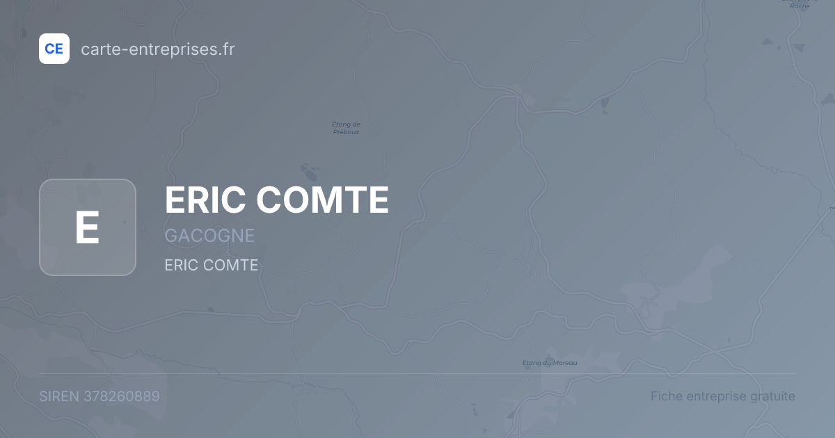 ERIC COMTE — 378260889 — fiche entreprise