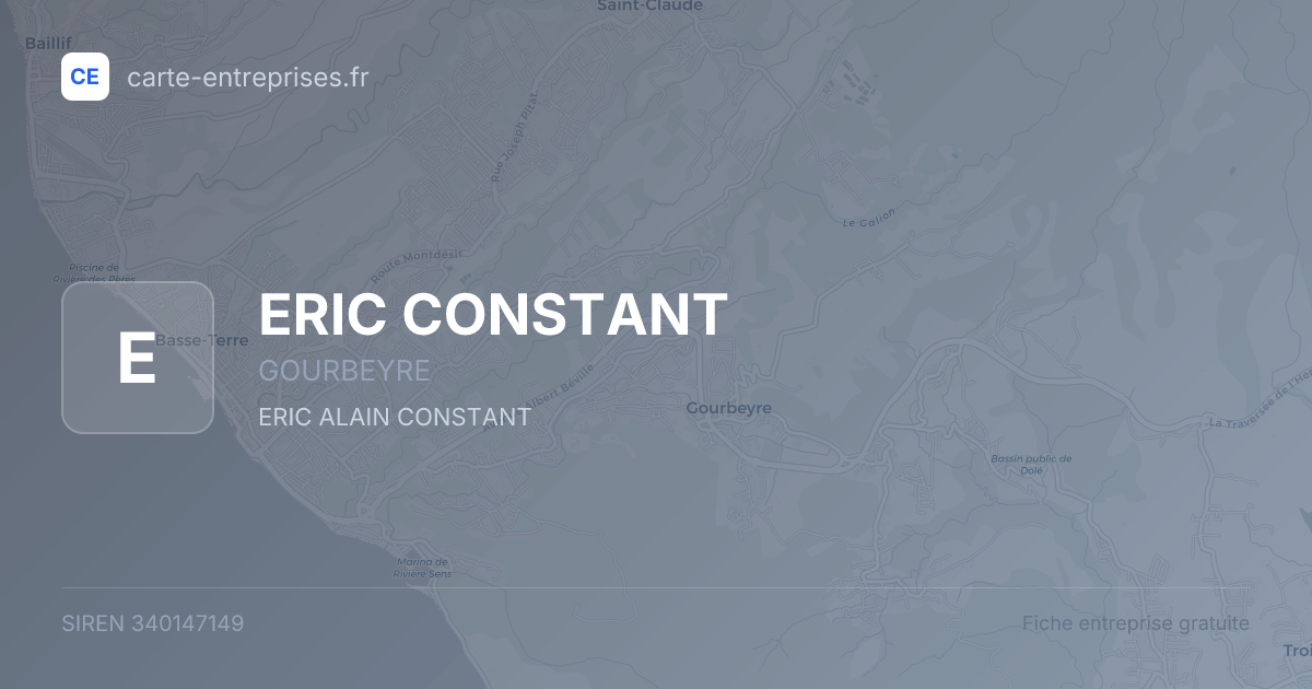 ERIC CONSTANT — 340147149 — fiche entreprise