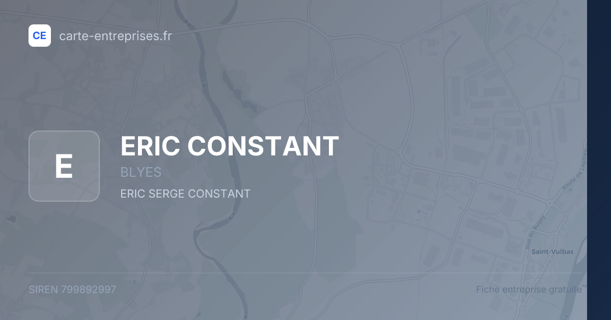 ERIC CONSTANT — 799892997 — fiche entreprise