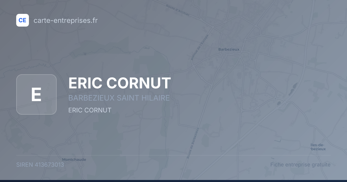 ERIC CORNUT — 413673013 — fiche entreprise