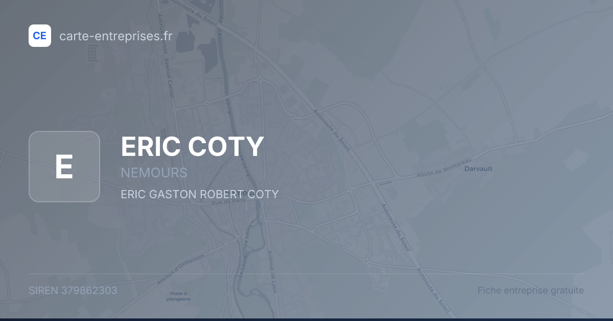 ERIC COTY — 379862303 — fiche entreprise