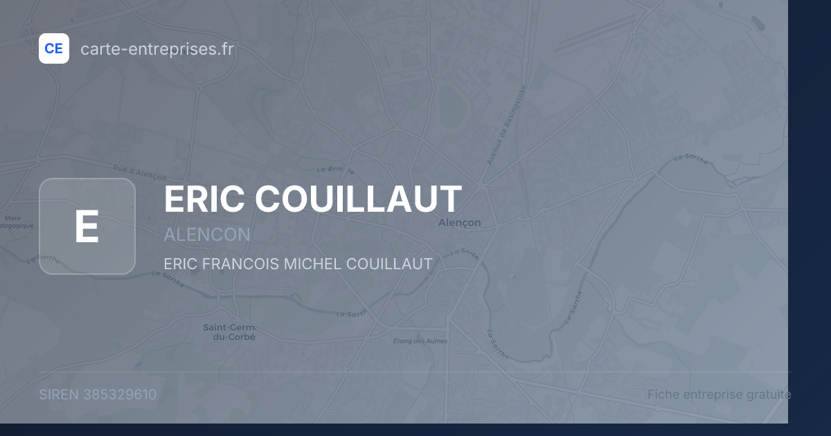 ERIC COUILLAUT — 385329610 — fiche entreprise