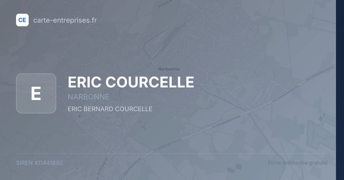 ERIC COURCELLE — 411441892 — fiche entreprise