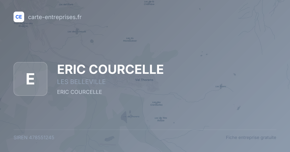 ERIC COURCELLE — 478551245 — fiche entreprise