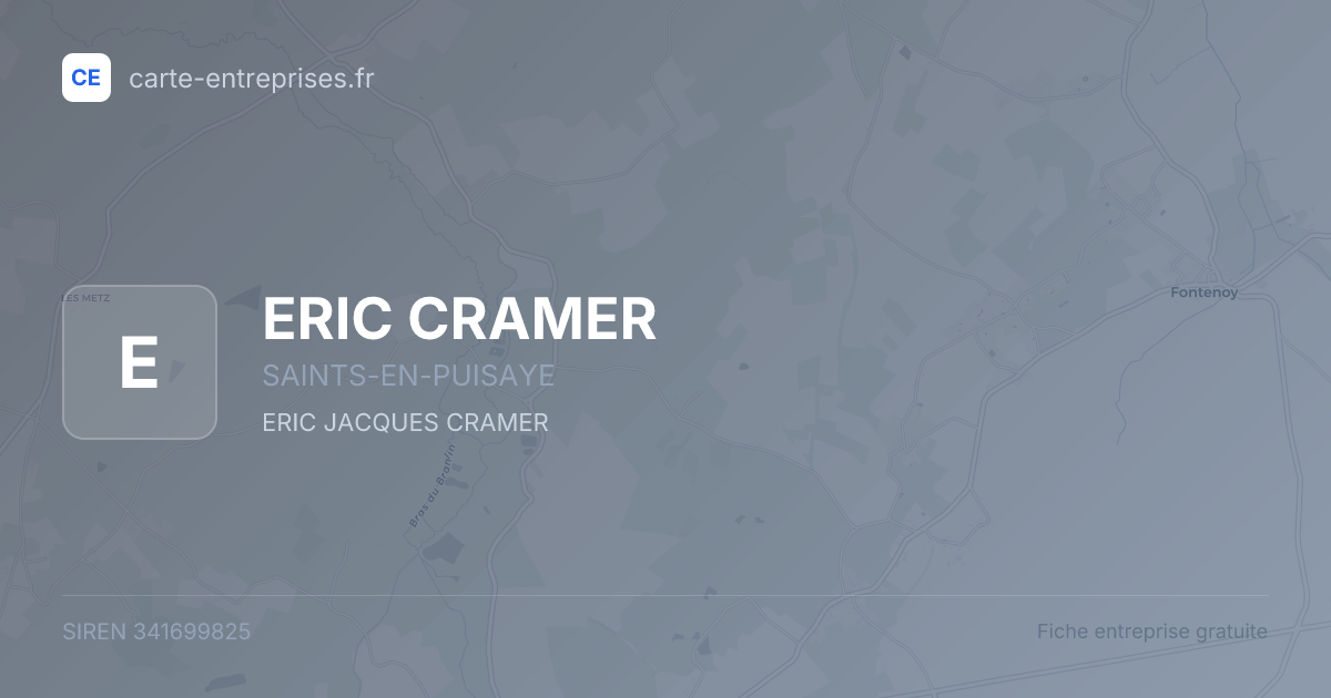 ERIC CRAMER — 341699825 — fiche entreprise