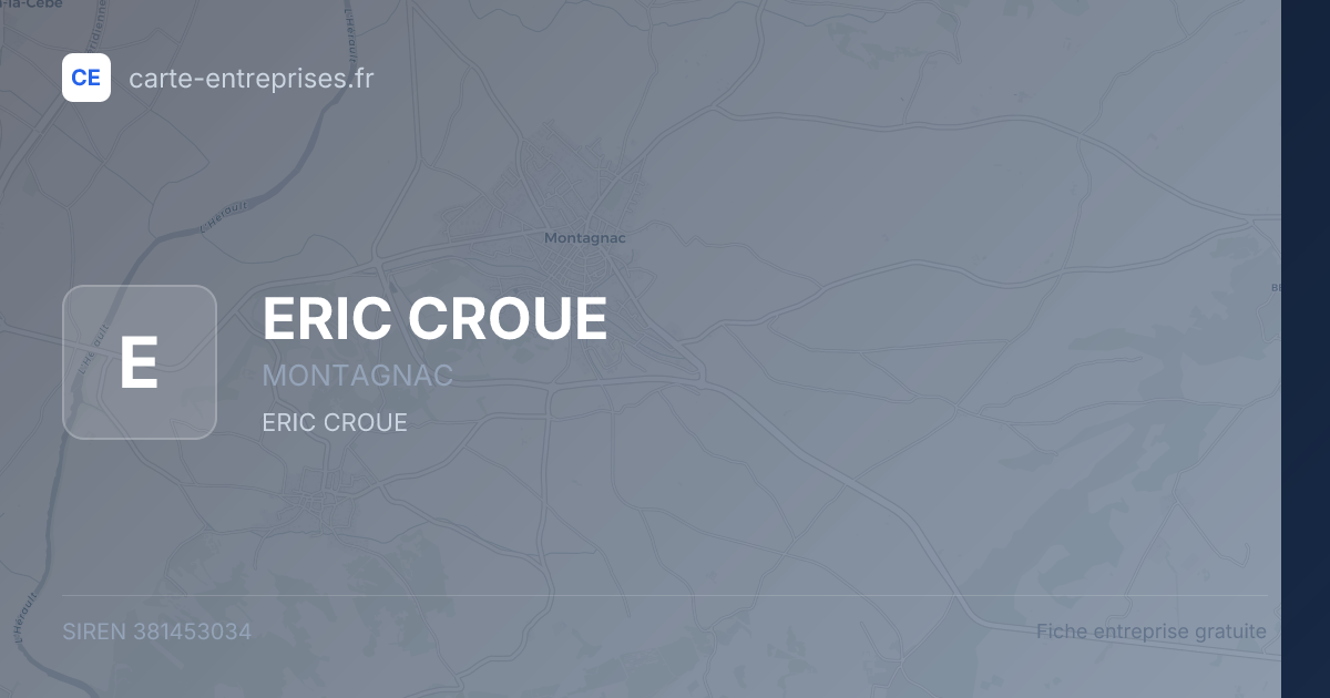 ERIC CROUE — 381453034 — fiche entreprise