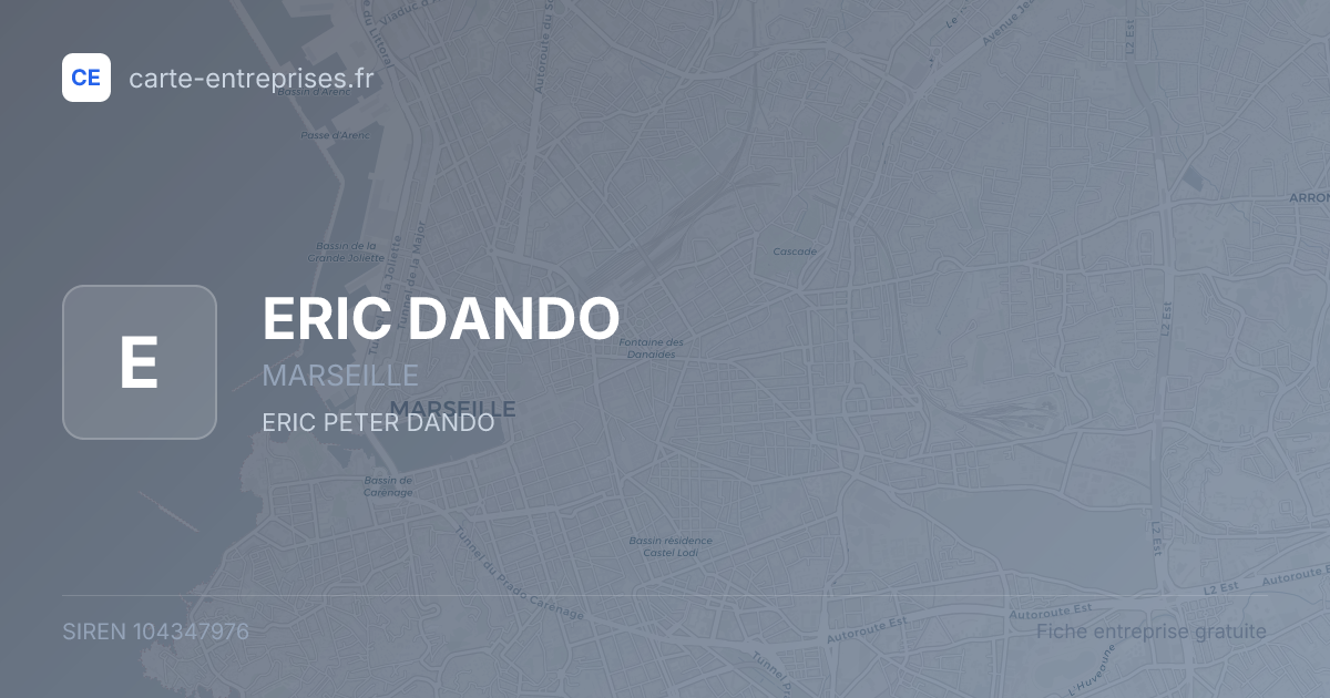 ERIC DANDO — 104347976 — fiche entreprise