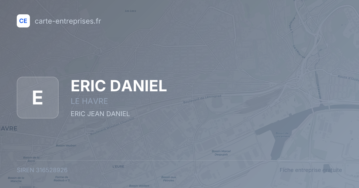 ERIC DANIEL — 316528926 — fiche entreprise