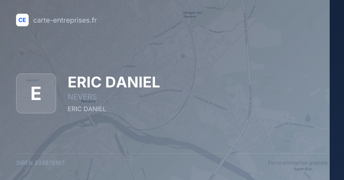 ERIC DANIEL — 333879187 — fiche entreprise