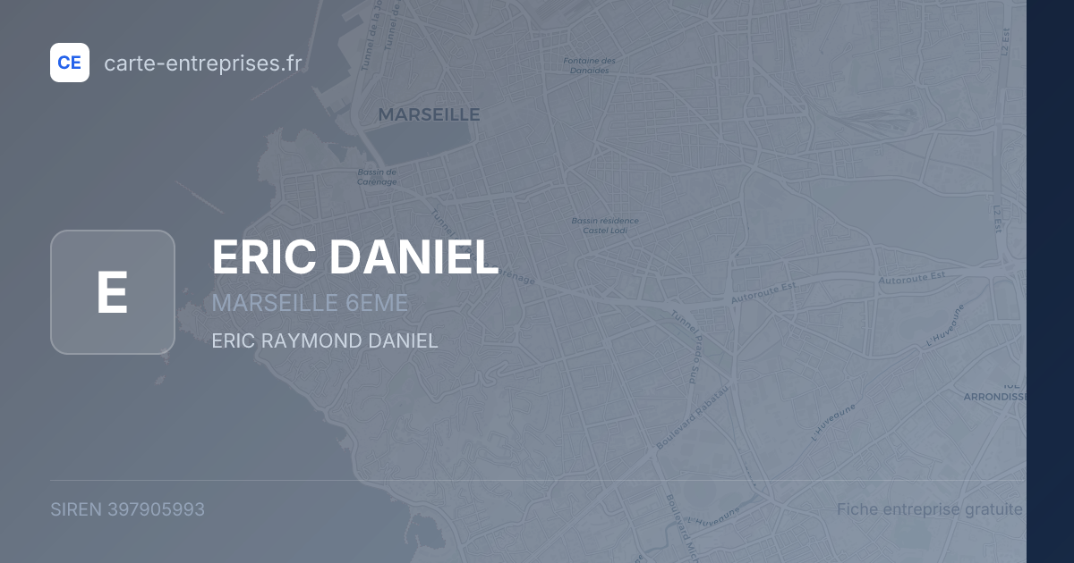ERIC DANIEL — 397905993 — fiche entreprise