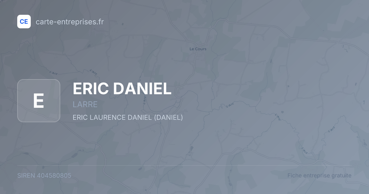 ERIC DANIEL — 404580805 — fiche entreprise