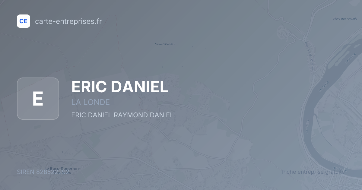 ERIC DANIEL — 828522292 — fiche entreprise