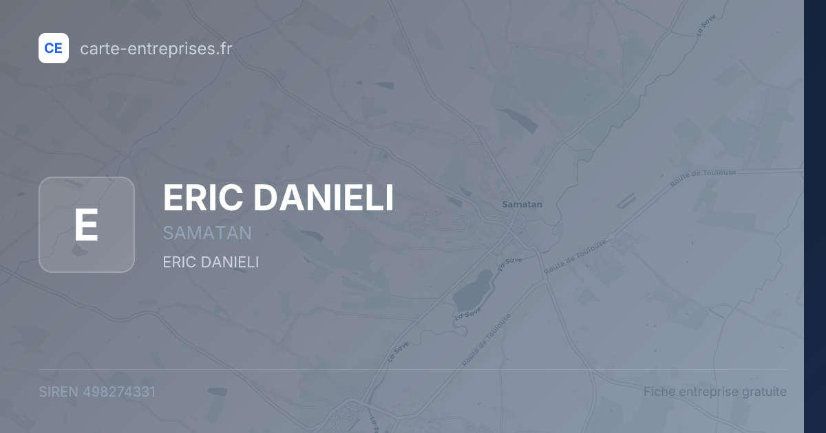 ERIC DANIELI — 498274331 — fiche entreprise