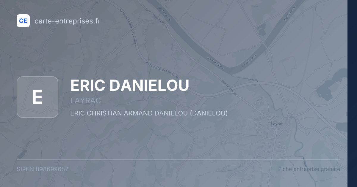 ERIC DANIELOU — 898699657 — fiche entreprise