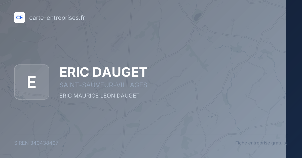 ERIC DAUGET — 340438407 — fiche entreprise