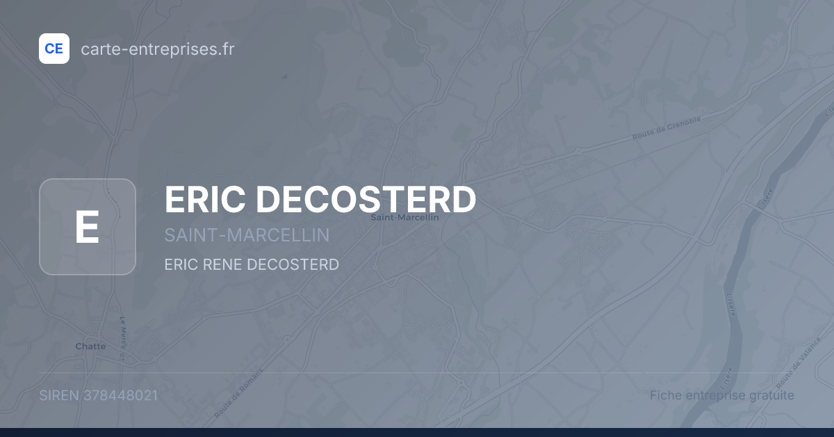ERIC DECOSTERD — 378448021 — fiche entreprise