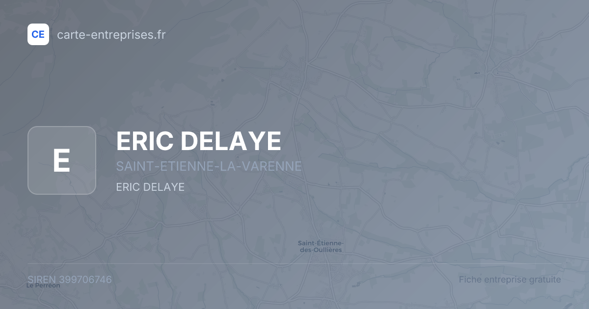 ERIC DELAYE — 399706746 — fiche entreprise
