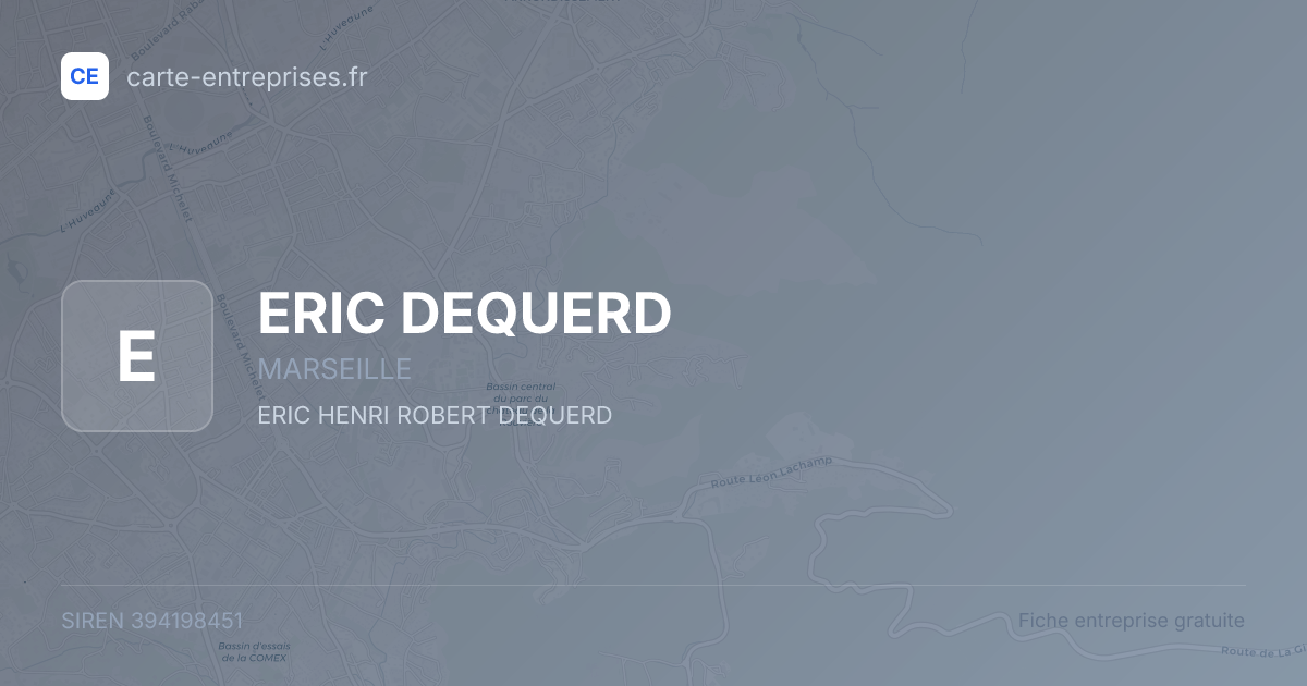 ERIC DEQUERD — 394198451 — fiche entreprise