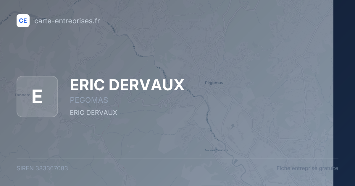ERIC DERVAUX — 383367083 — fiche entreprise