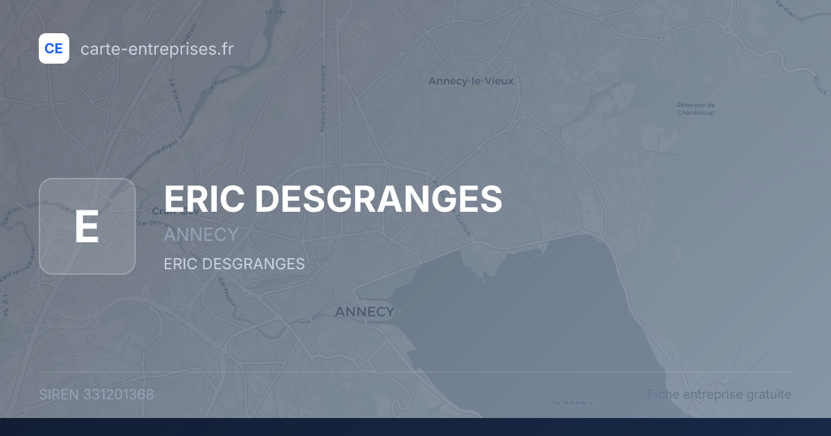 ERIC DESGRANGES — 331201368 — fiche entreprise