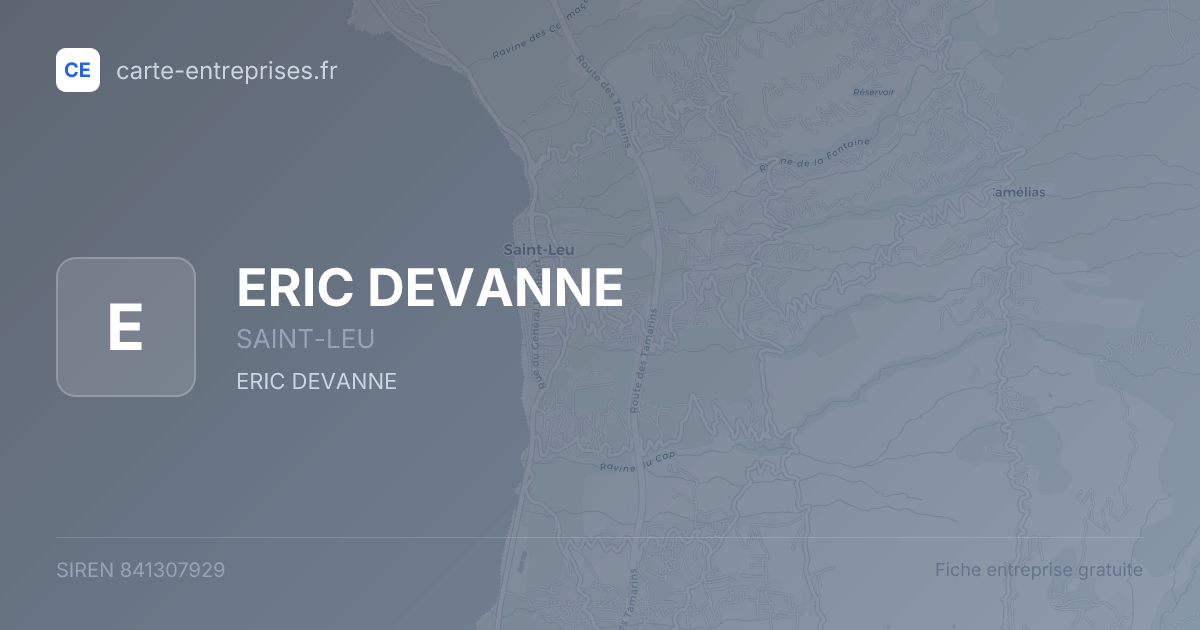ERIC DEVANNE — 841307929 — fiche entreprise