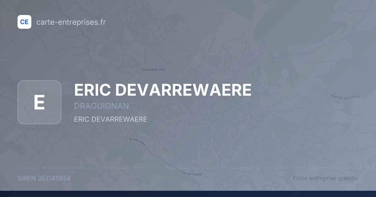ERIC DEVARREWAERE — 352145858 — fiche entreprise