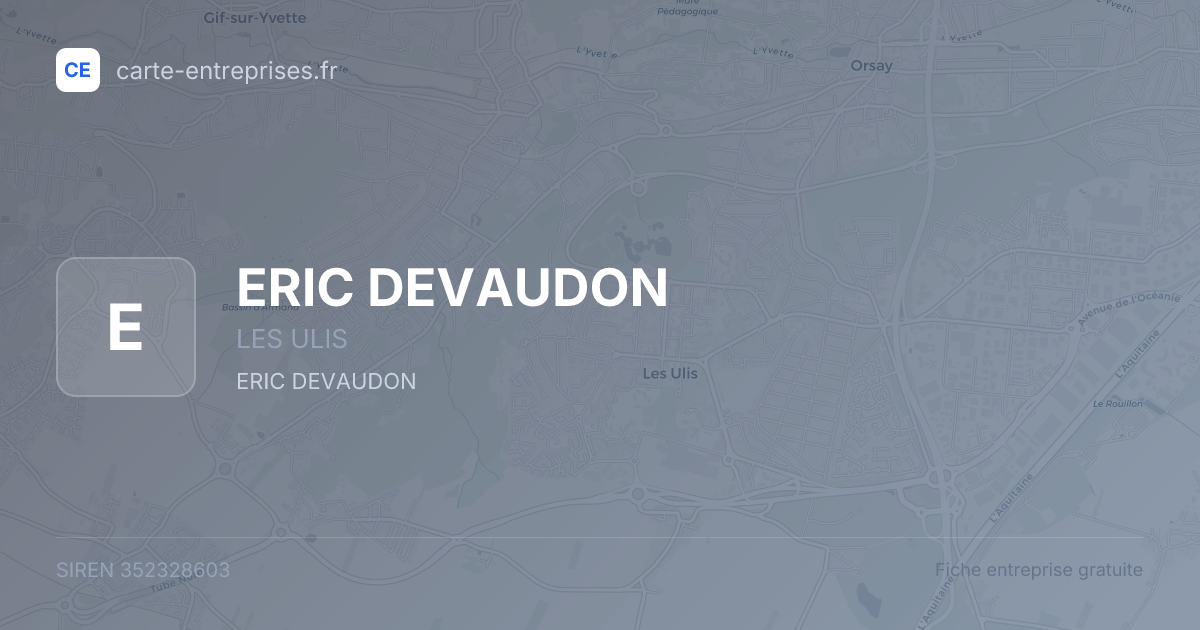 ERIC DEVAUDON — 352328603 — fiche entreprise