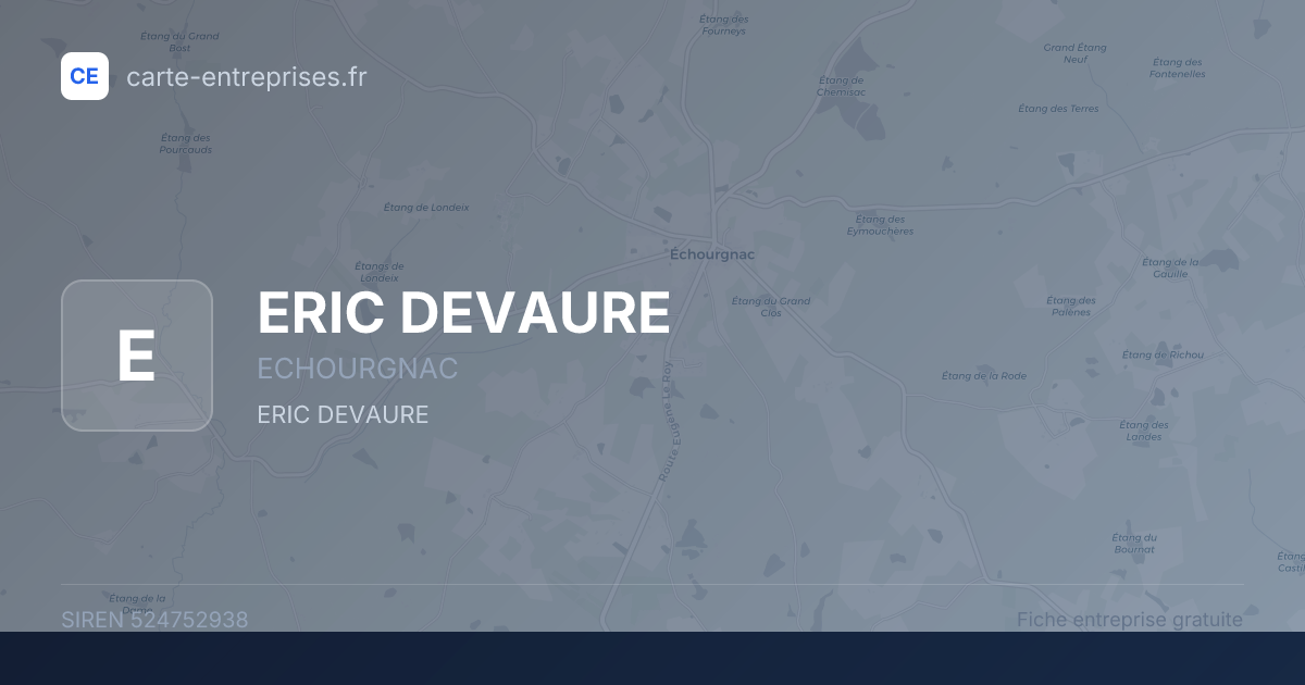 ERIC DEVAURE — 524752938 — fiche entreprise