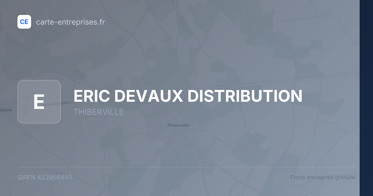 ERIC DEVAUX DISTRIBUTION — 423956440 — fiche entreprise