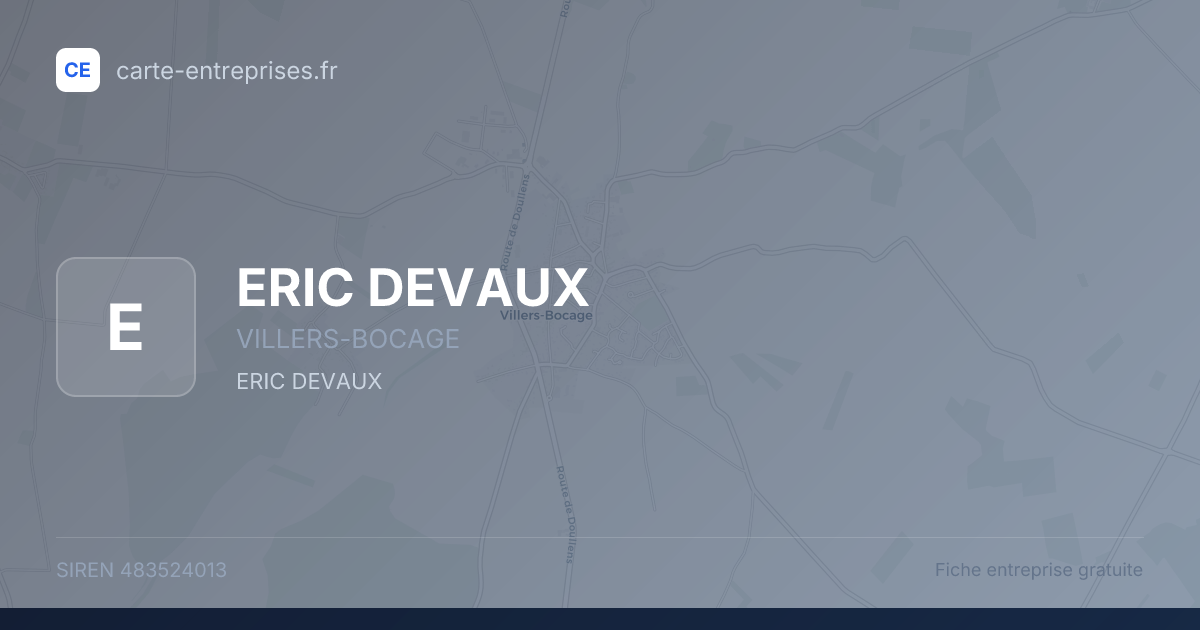 ERIC DEVAUX — 483524013 — fiche entreprise