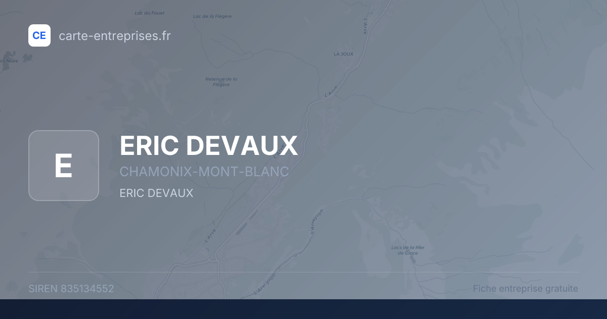 ERIC DEVAUX — 835134552 — fiche entreprise