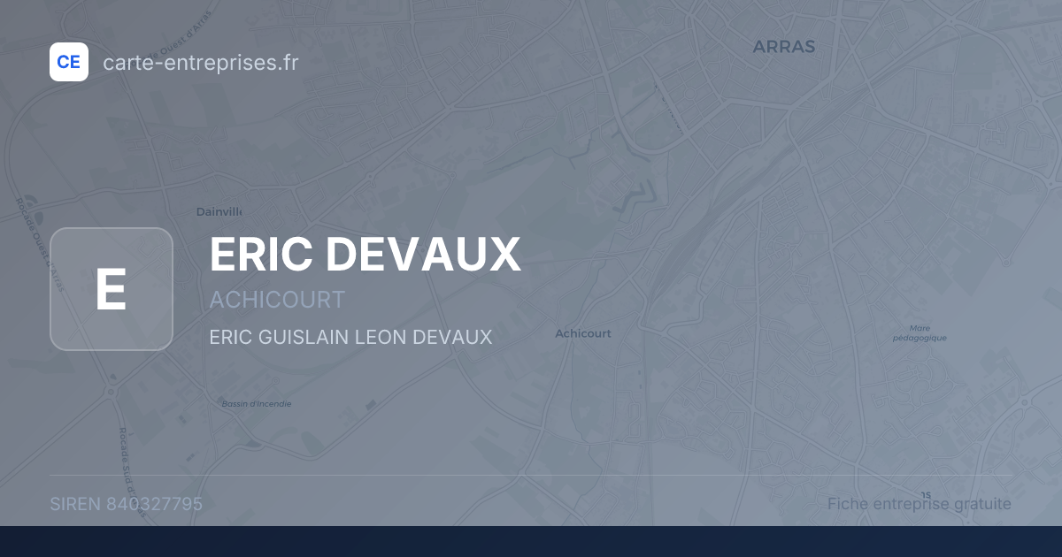 ERIC DEVAUX — 840327795 — fiche entreprise