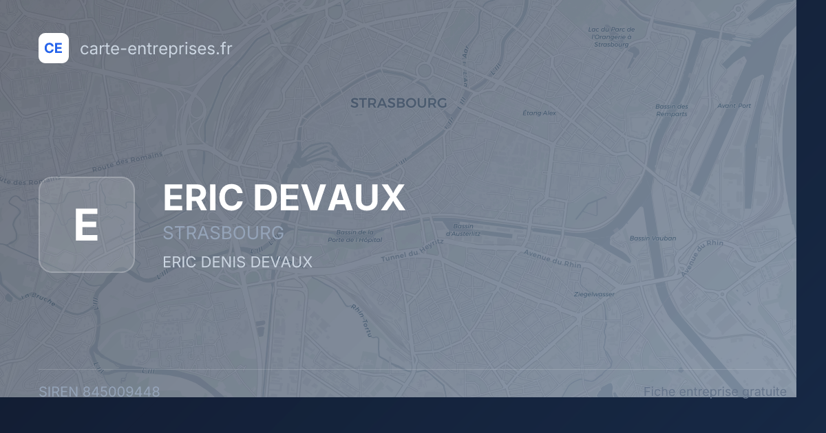 ERIC DEVAUX — 845009448 — fiche entreprise