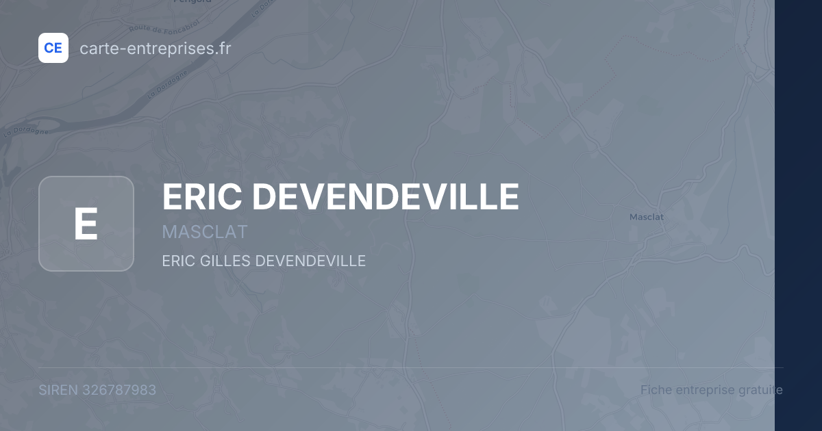 ERIC DEVENDEVILLE — 326787983 — fiche entreprise