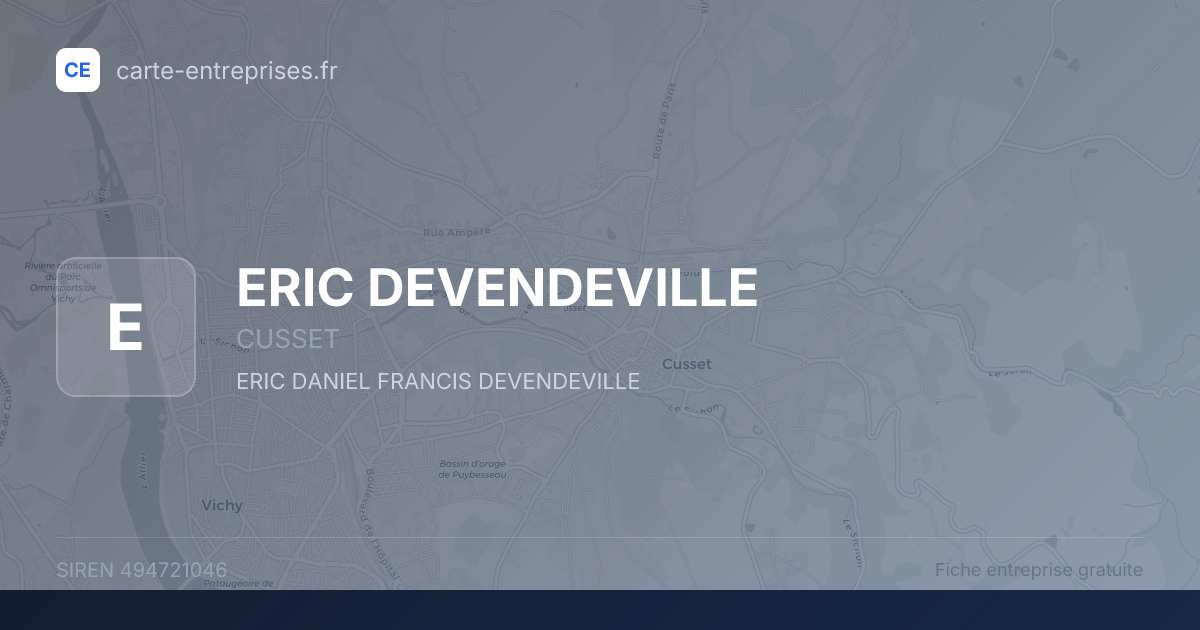 ERIC DEVENDEVILLE — 494721046 — fiche entreprise