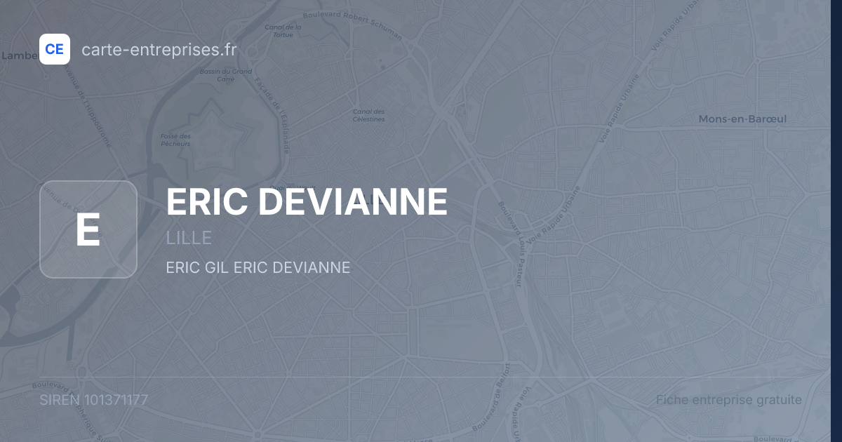 ERIC DEVIANNE — 101371177 — fiche entreprise
