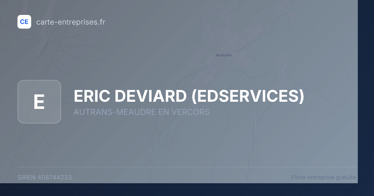 ERIC DEVIARD (EDSERVICES) — 408744233 — fiche entreprise
