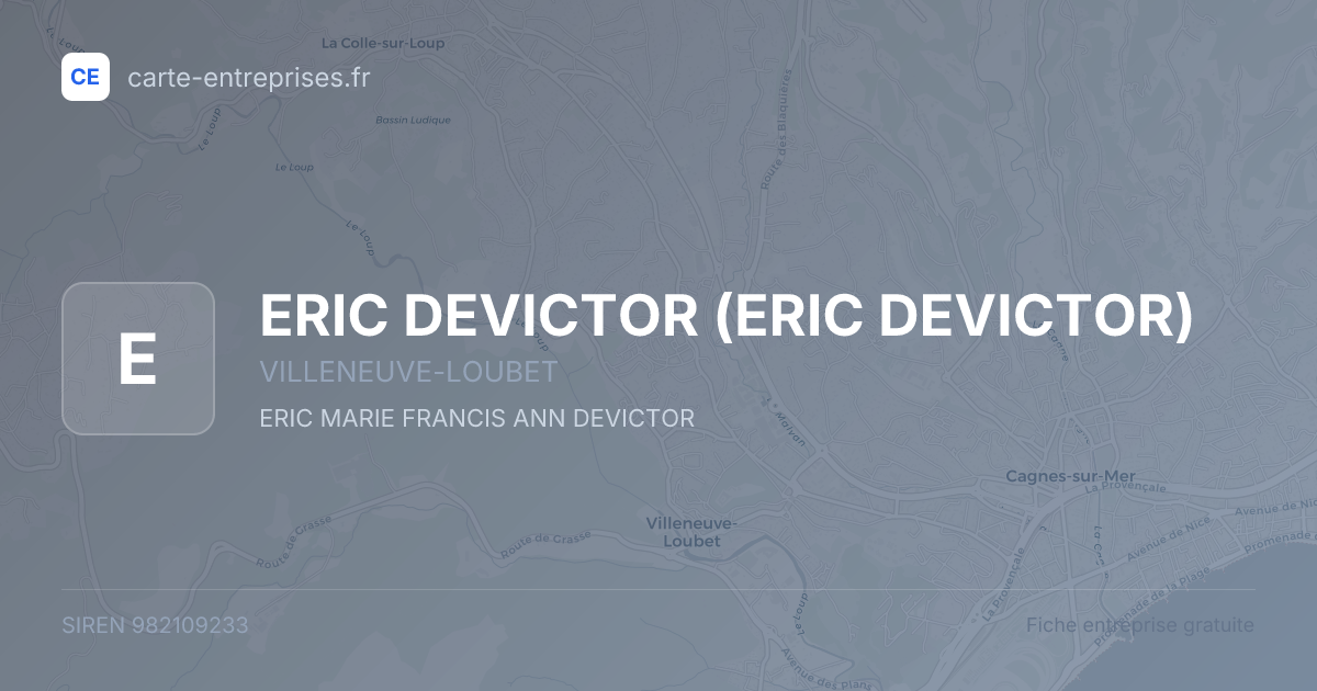 ERIC DEVICTOR — 982109233 — fiche entreprise